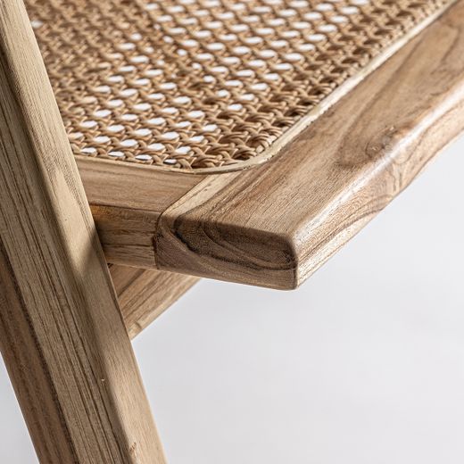 Houten stoel in bruin, 60 x 61 x 74 cm | Eane