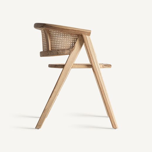 Houten stoel in bruin, 60 x 61 x 74 cm | Eane