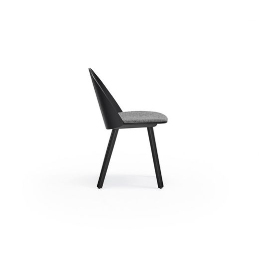 Schwarzer Holzstuhl, 46 x 51 x 81 cm | Uma