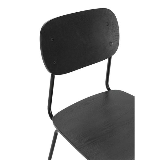 Chaise en bois noir, 53,5 x 47 x 84,5 cm | Aira