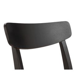 Wooden and rope chair in black, 49 x 51 x 78 cm | Biel
