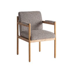 Silla de madera y tejido en gris, 62 x 68 x 89 cm | Bezier