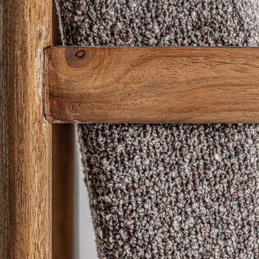 Silla de madera y tejido en gris, 62 x 68 x 89 cm | Bezier