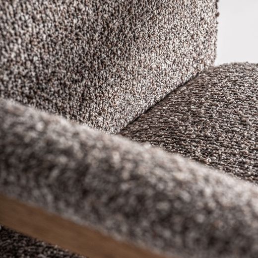 Silla de madera y tejido en gris, 62 x 68 x 89 cm | Bezier
