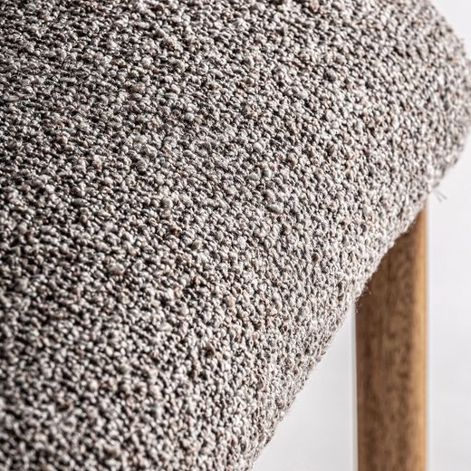 Silla de madera y tejido en gris, 62 x 68 x 89 cm | Bezier