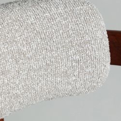 Silla de madera y tejido en marrón y gris, 57 x 56 x 75 cm | Hedel