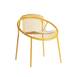 Silla de metal en amarillo, 67 x 62 x 74 cm | Brienz