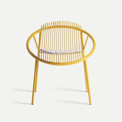 Silla de metal en amarillo, 67 x 62 x 74 cm | Brienz