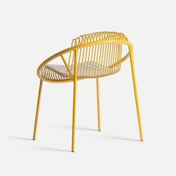 Silla de metal en amarillo, 67 x 62 x 74 cm | Brienz