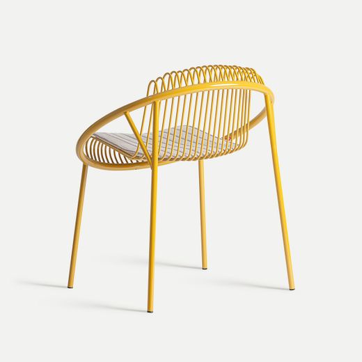 Silla de metal en amarillo, 67 x 62 x 74 cm | Brienz
