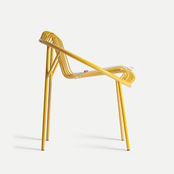 Silla de metal en amarillo, 67 x 62 x 74 cm | Brienz