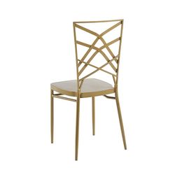 Goldfarbener Metallstuhl, 39 x 46 x 89 cm | Art Deco