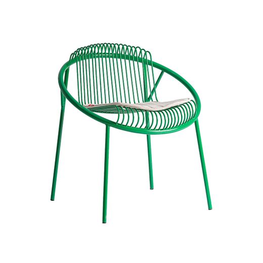 Silla de metal en verde, 67 x 62 x 74 cm | Brienz