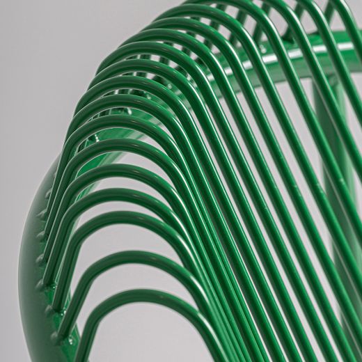 Silla de metal en verde, 67 x 62 x 74 cm | Brienz