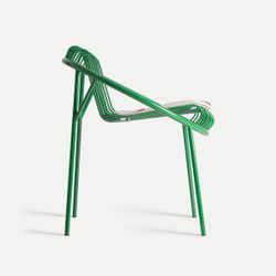 Silla de metal en verde, 67 x 62 x 74 cm | Brienz