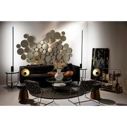 Chaise en métal noir, 62 x 67 x 69 cm