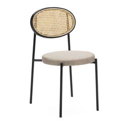 Chaise en métal et rotin, 44x53x83cm