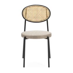 Chaise en métal et rotin, 44x53x83cm