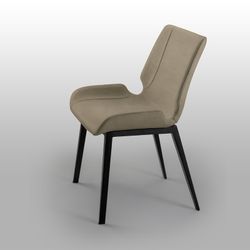 Metall- och tygstol Kiara Beige, 54x56x83cm