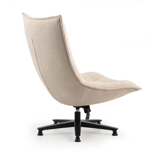 Chaise de bureau en tissu beige, 101 x 76 x 81 cm | Cave