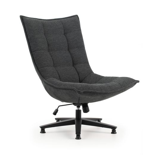 Silla de oficina de tejido en gris oscuro, 101 x 76 x 81 cm | Cave