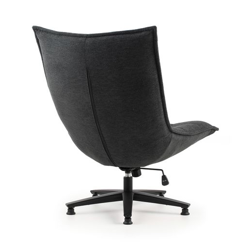 Chaise de bureau en tissu gris foncé, 101 x 76 x 81 cm | Cave