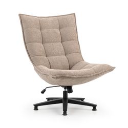 Chaise de bureau en tissu taupe, 101 x 76 x 81 cm | Cave