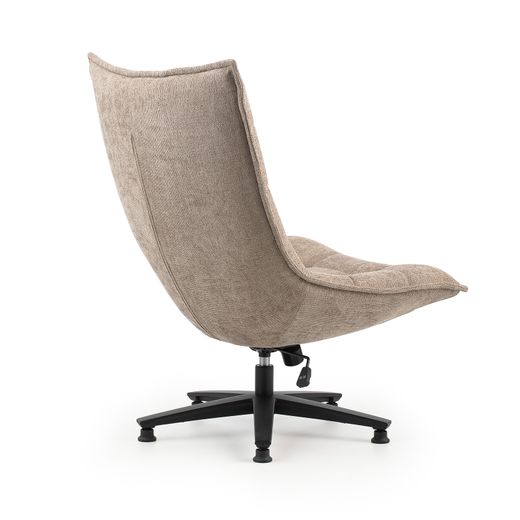 Chaise de bureau en tissu taupe, 101 x 76 x 81 cm | Cave