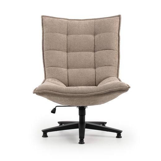 Chaise de bureau en tissu taupe, 101 x 76 x 81 cm | Cave