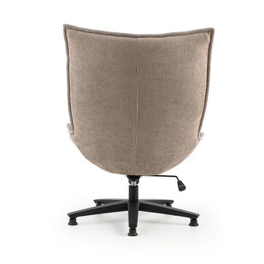 Chaise de bureau en tissu taupe, 101 x 76 x 81 cm | Cave