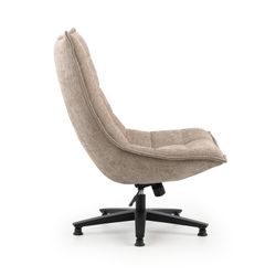 Chaise de bureau en tissu taupe, 101 x 76 x 81 cm | Cave