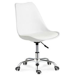 Set da ufficio bianco, 1 scrivania e 1 sedia girevole