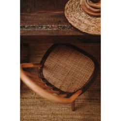 Iep en rotan stoel in naturel, 45 x 49 x 89 cm | manzana
