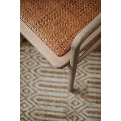 Iep en rotan stoel in naturel, 52 x 56 x 85 cm | iso's