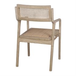 Iep en rotan stoel in naturel, 52 x 56 x 85 cm | iso's