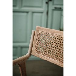 Iep en rotan stoel in naturel, 52 x 56 x 85 cm | iso's