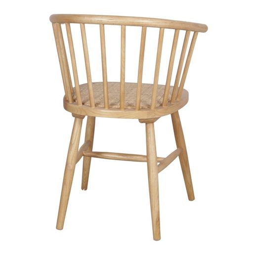 Iep en rotan stoel in naturel, 53 x 48 x 79 cm | Sherry