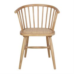 Iep en rotan stoel in naturel, 53 x 48 x 79 cm | Sherry
