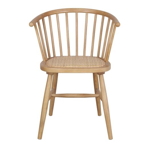 Iep en rotan stoel in naturel, 53 x 48 x 79 cm | Sherry