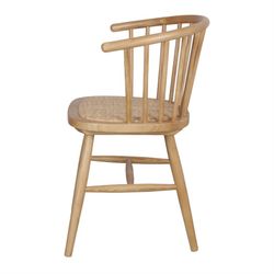Iep en rotan stoel in naturel, 53 x 48 x 79 cm | Sherry