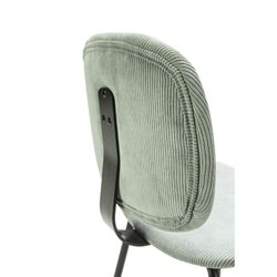 Corduroy chair in aquamarine, 44 x 51 x 79 cm | Arus