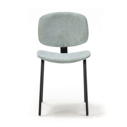 Corduroy chair in aquamarine, 44 x 51 x 79 cm | Arus