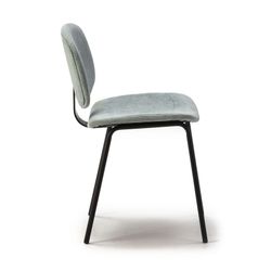 Corduroy chair in aquamarine, 44 x 51 x 79 cm | Arus