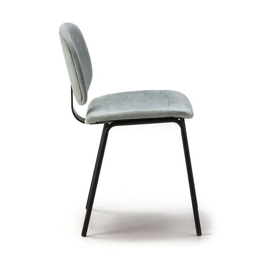 Corduroy chair in aquamarine, 44 x 51 x 79 cm | Arus