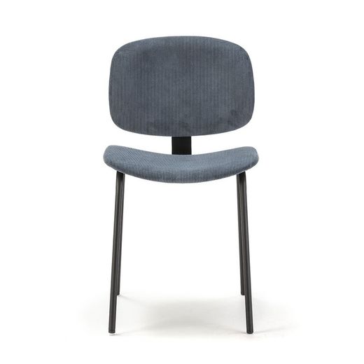 Corduroy chair in blue, 44 x 51 x 79 cm | Arus