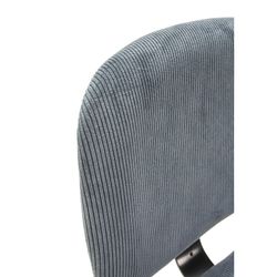 Sedia in velluto a coste blu, 44 x 51 x 79 cm | Arus