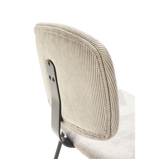 Corduroy chair in grey, 44 x 51 x 79 cm | Arus