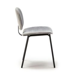 Corduroy chair in grey, 44 x 51 x 79 cm | Arus