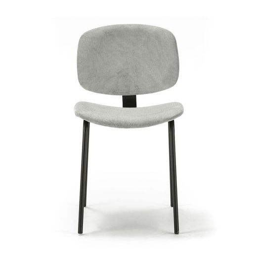 Corduroy chair in grey, 44 x 51 x 79 cm | Arus