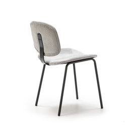 Corduroy chair in grey, 44 x 51 x 79 cm | Arus